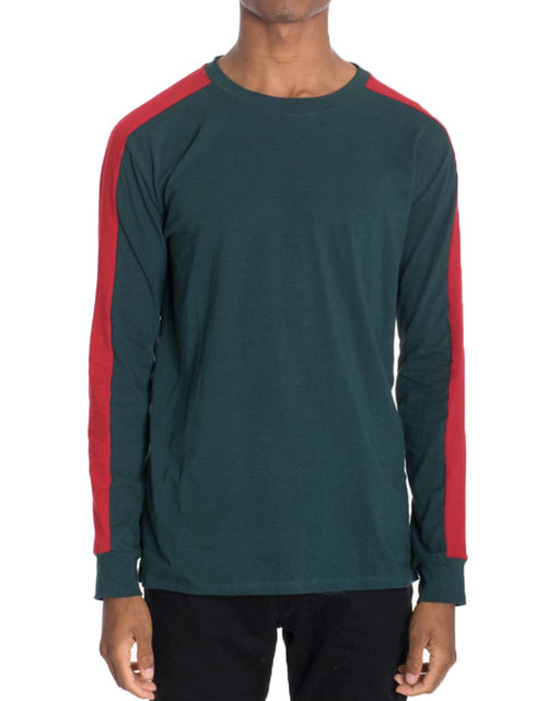 Load image into Gallery viewer, SIDE STRIPE LONG SLEEVE- GREEN