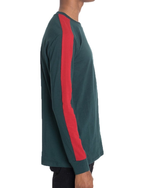 Load image into Gallery viewer, SIDE STRIPE LONG SLEEVE- GREEN