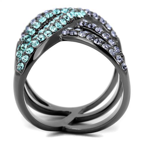 Load image into Gallery viewer, TK2766 - IP Light Black  (IP Gun) Stainless Steel Ring with Top Grade