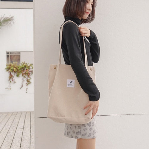 Load image into Gallery viewer, Women Corduroy Canvas Shoulder Bags
