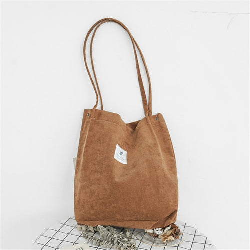 Load image into Gallery viewer, Women Corduroy Canvas Shoulder Bags
