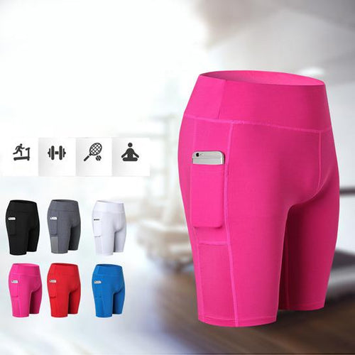 Load image into Gallery viewer, All Seasons Yoga Shorts Stretchable With Phone Pocket
