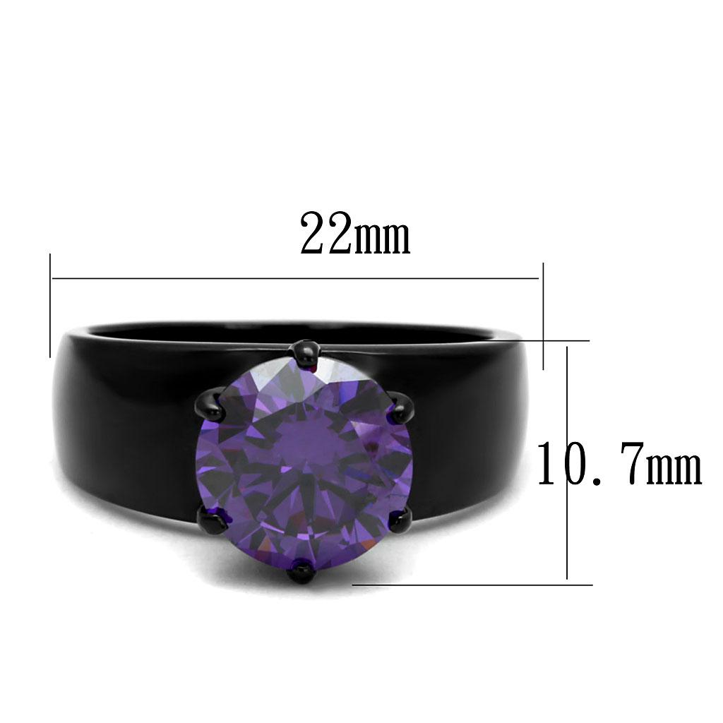 Women Stainless Steel Cubic Zirconia Rings TK2999