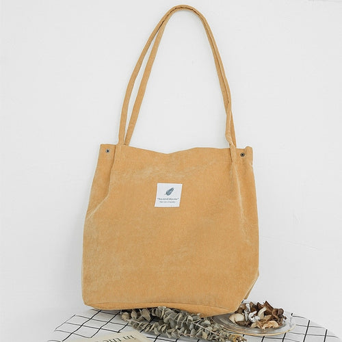 Load image into Gallery viewer, Women Corduroy Canvas Shoulder Bags
