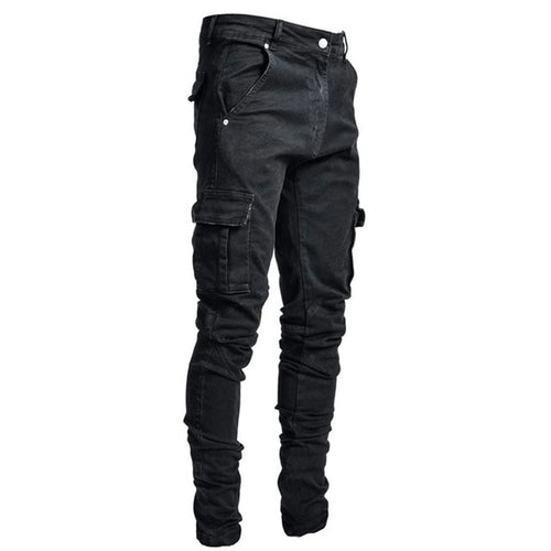 Load image into Gallery viewer, Men&#39;s Multi Pocket Cargo Jeans
