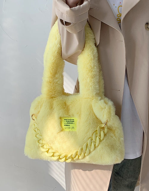 Load image into Gallery viewer, Fluffy Faux Fur Soft Shoulder Bags
