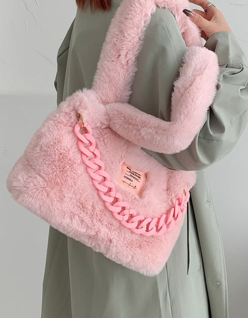 Load image into Gallery viewer, Fluffy Faux Fur Soft Shoulder Bags
