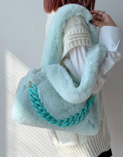 Load image into Gallery viewer, Fluffy Faux Fur Soft Shoulder Bags
