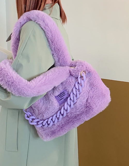 Load image into Gallery viewer, Fluffy Faux Fur Soft Shoulder Bags
